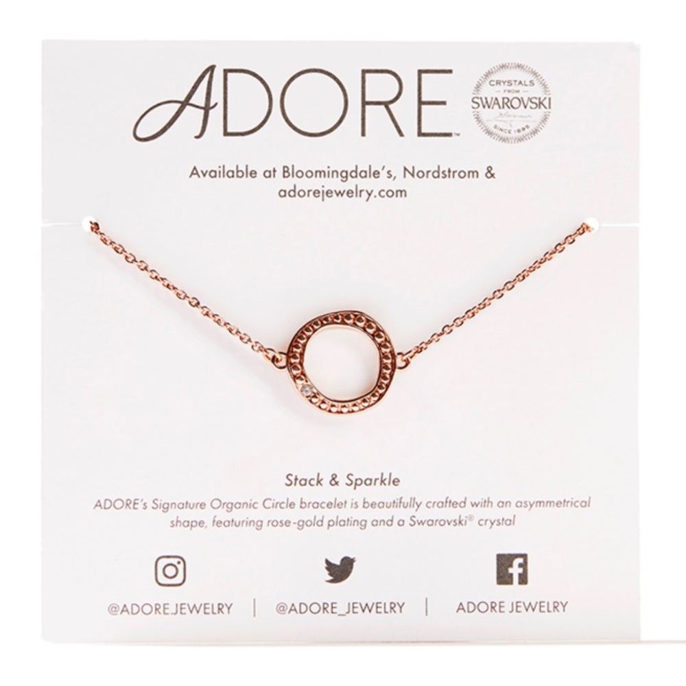 Adore by Swarovski Circle Bracelet In Rose Gold - Picture 2 of 5